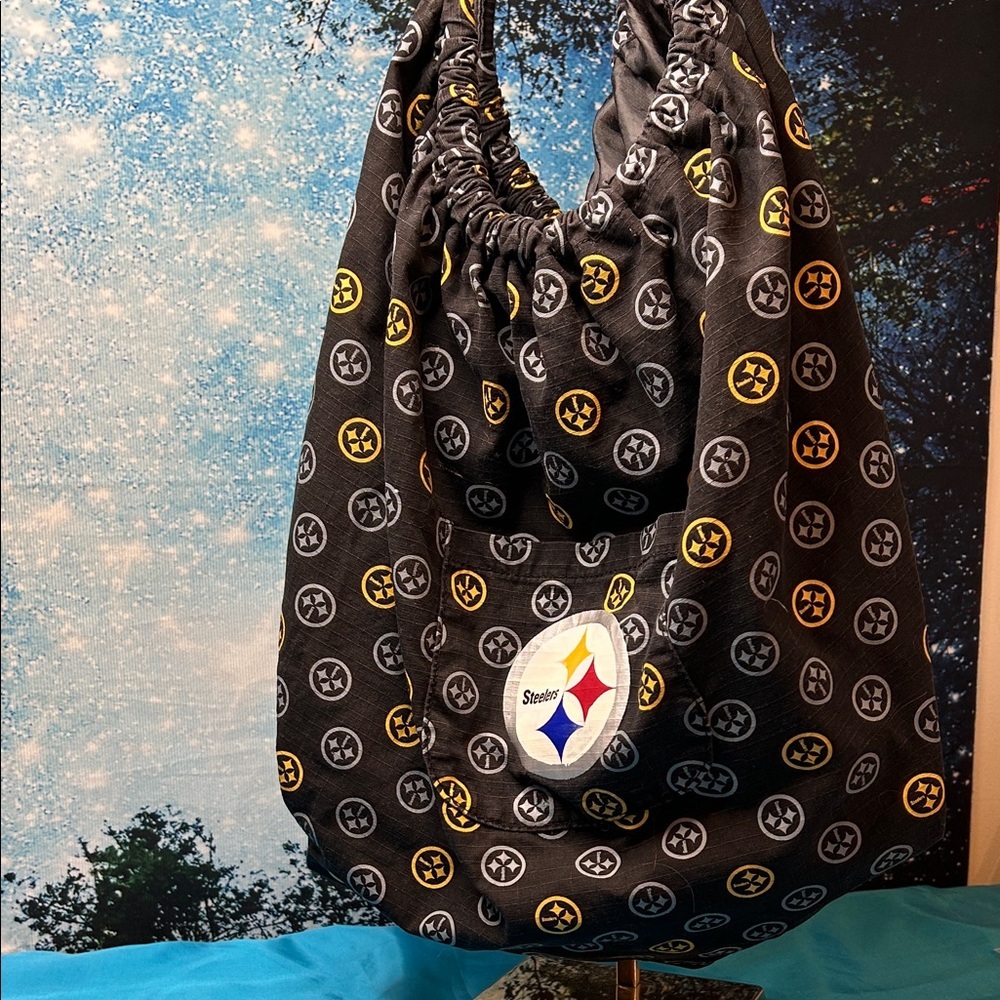 Black and Yellow Pittsburgh Steelers Logo Purse Tote Good Condition